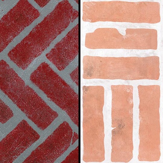 Brick Wall Stencil | DIY | Tile | Floor | Patio | Porch | Concrete | Designer Stencils |